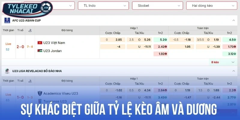 Tỷ Lệ Kèo Indonesia - Chốt Kèo Ngon Từ Kinh Nghiệm Chuẩn Pro 2 Tỷ lệ kèo âm và dương Indonesia khác biệt rõ ràng